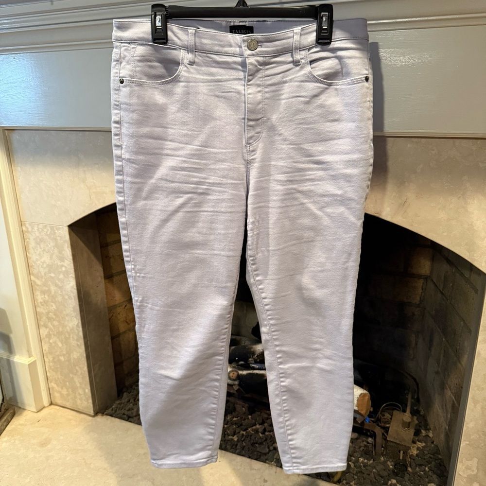 Talbots Lilac Ankle Cropped Jeans with Straight Leg size 12